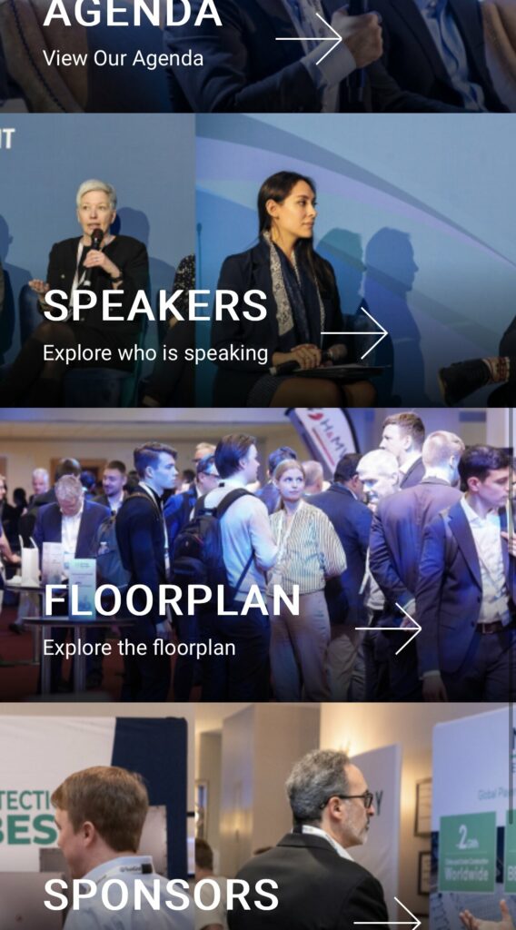 Screenshot 2024 Event App - Homepage Example
