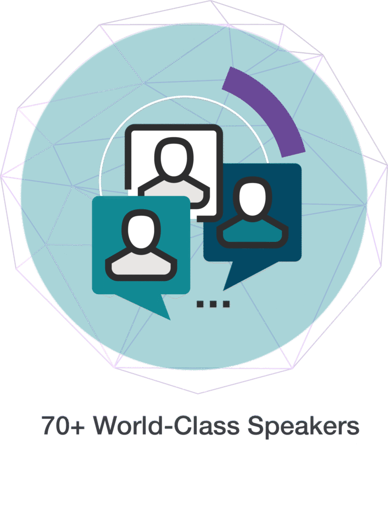 ESS AUS 25 70+ world class speakers 70+ World Class Speakers Icon